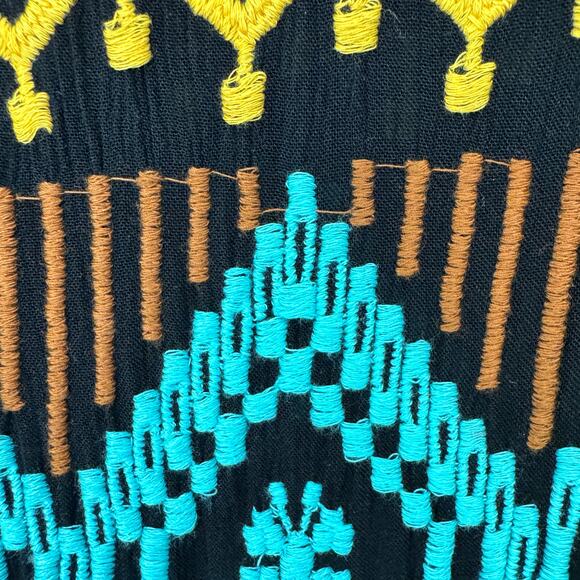 Ivy Jane Womens Mini Dress Size XS Embroidered Boho Festival Flowy Black - Picture 4 of 8